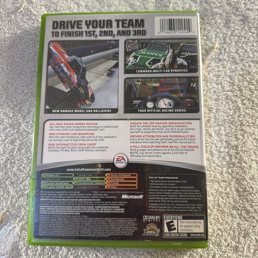 NASCAR 06: Total Team Control (Microsoft Xbox, 2005) Tested